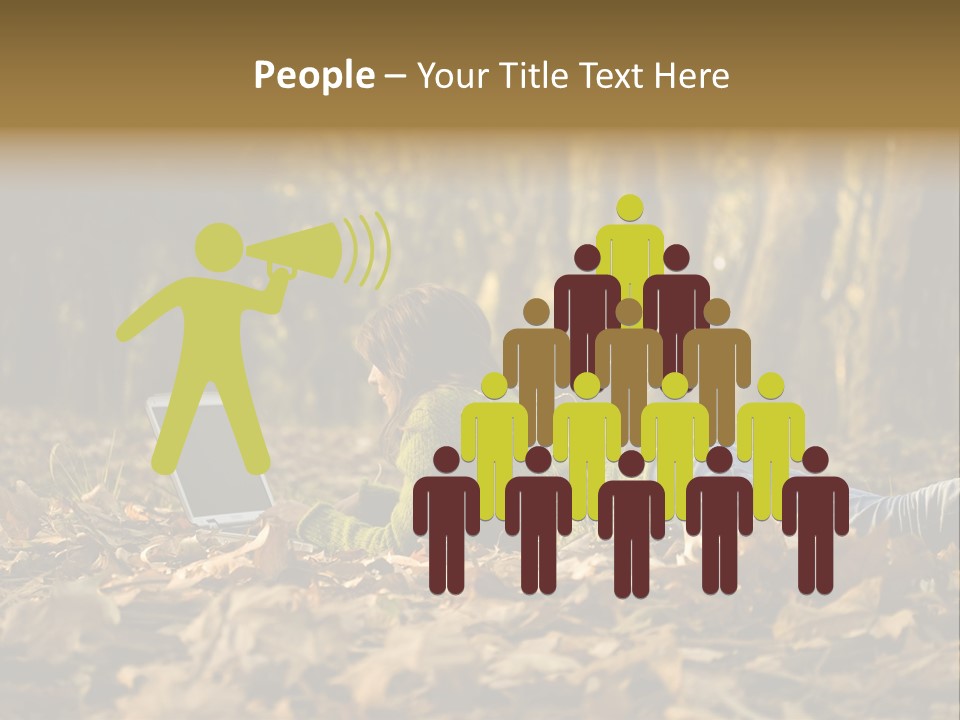 People Foliage Cute PowerPoint Template