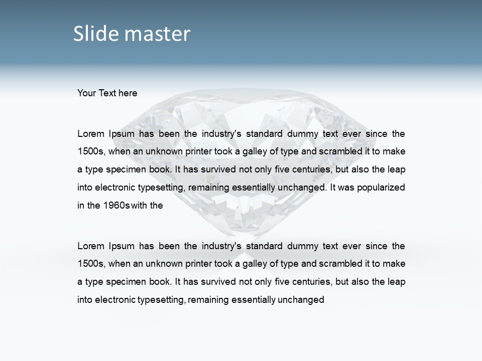 Glowing Background Diamond PowerPoint Template