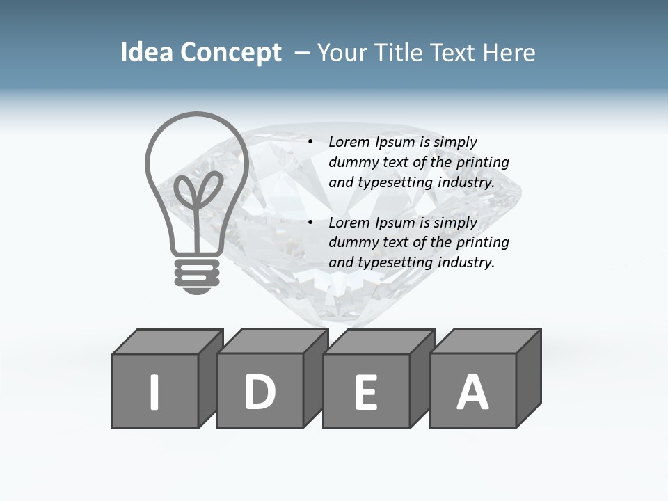 Glowing Background Diamond PowerPoint Template