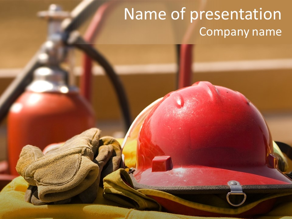 Gear Extinguisher Tool PowerPoint Template