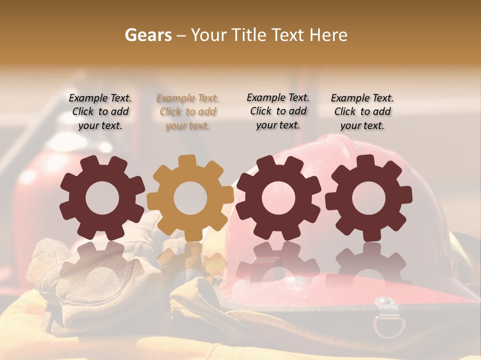 Gear Extinguisher Tool PowerPoint Template
