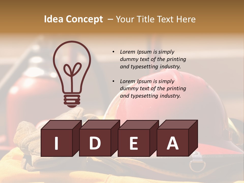 Gear Extinguisher Tool PowerPoint Template