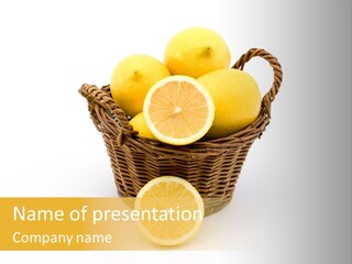 Healthy Lemon Vitamin PowerPoint Template
