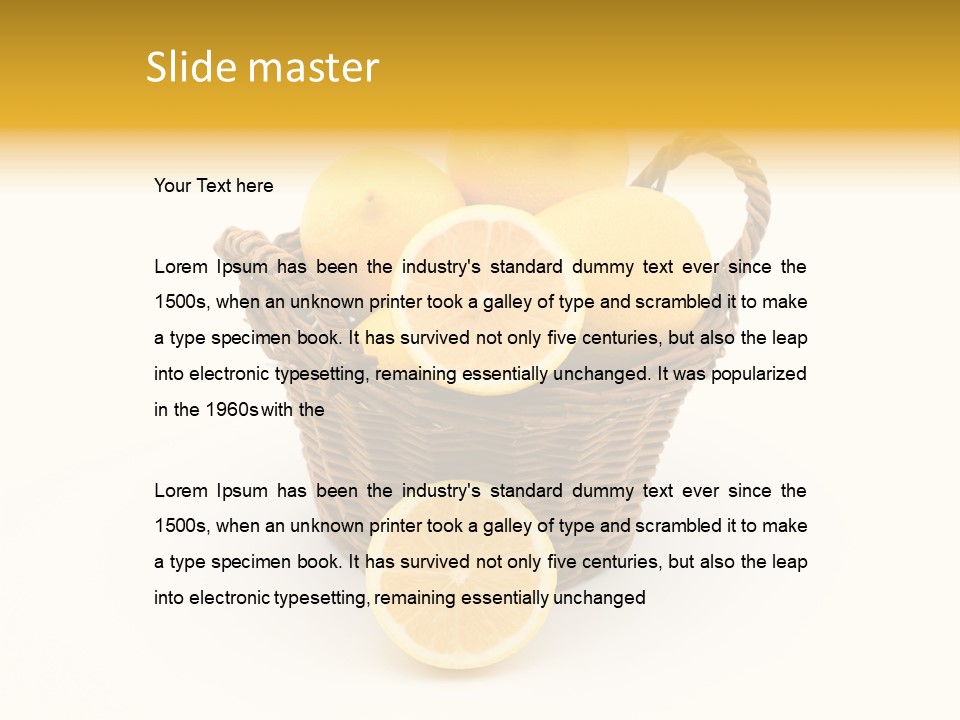 Healthy Lemon Vitamin PowerPoint Template