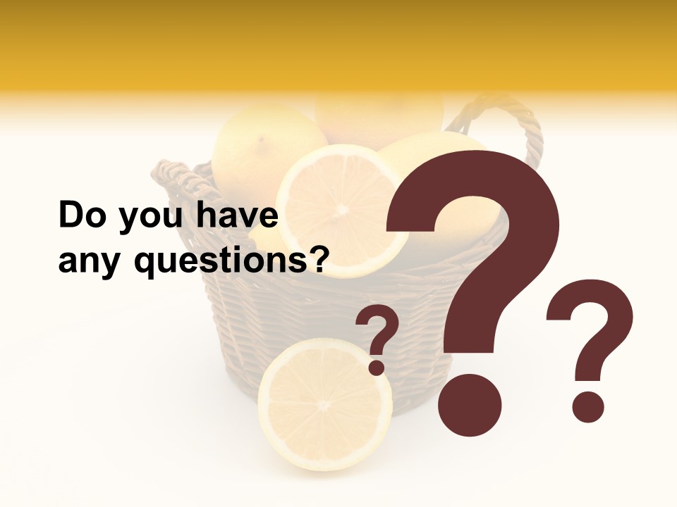 Healthy Lemon Vitamin PowerPoint Template