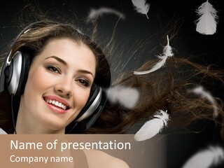 Female Young Head PowerPoint Template