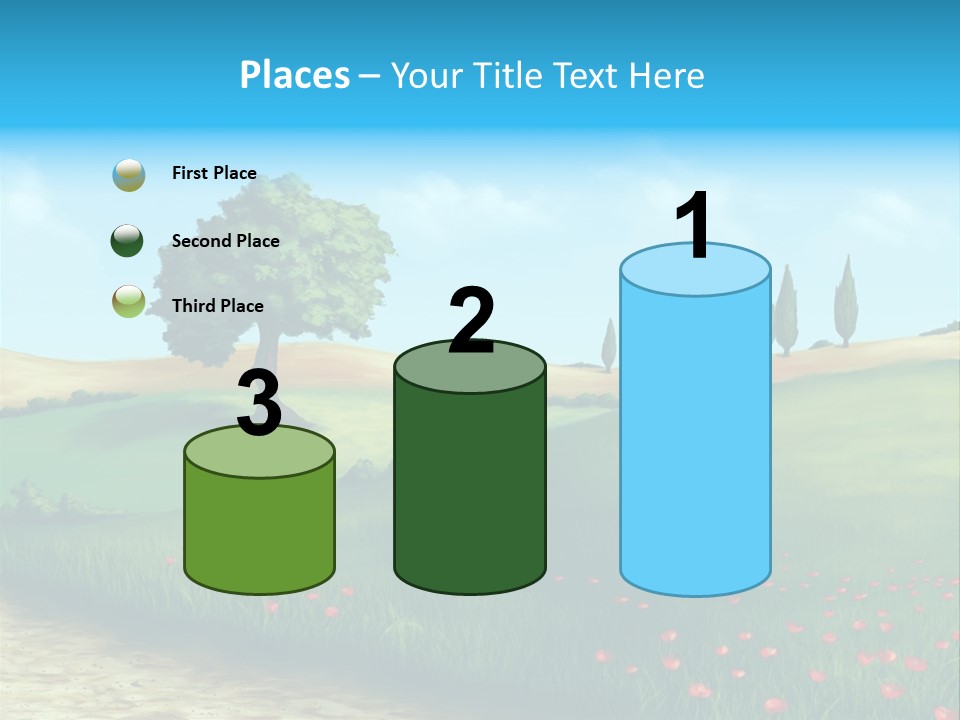 Cloud Illustration Scenic PowerPoint Template