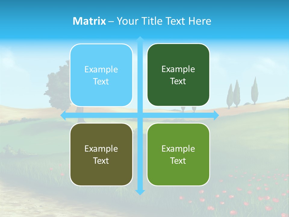 Cloud Illustration Scenic PowerPoint Template