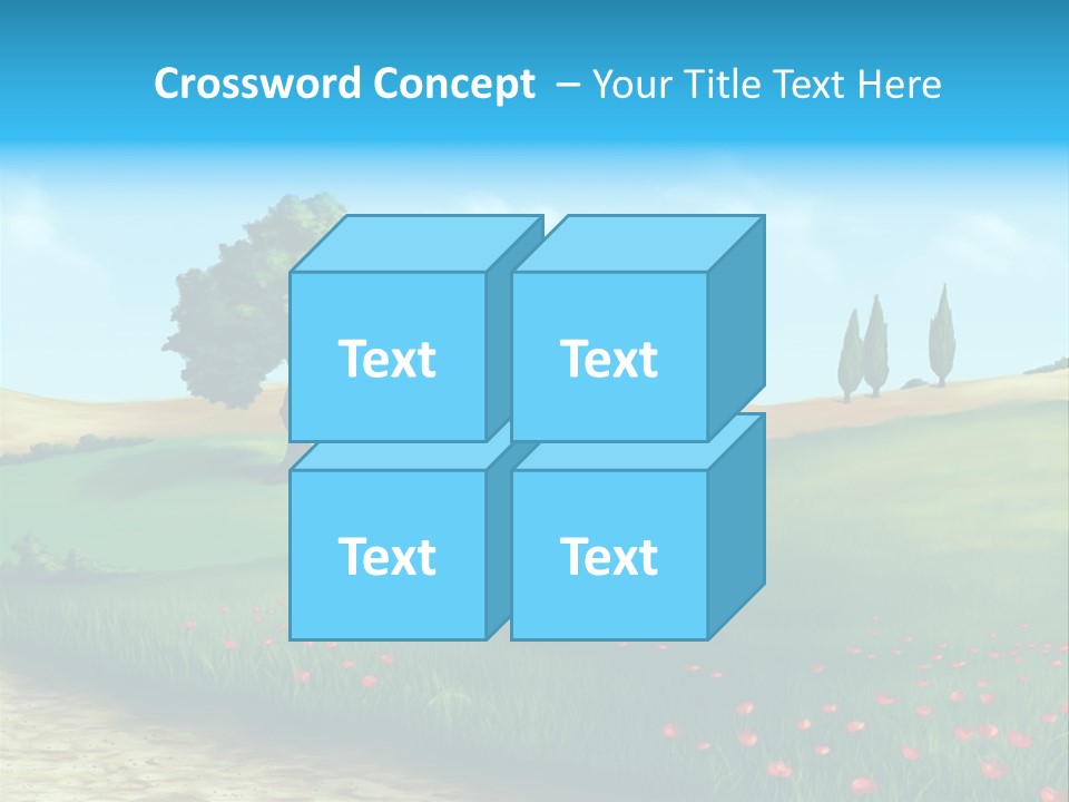 Cloud Illustration Scenic PowerPoint Template