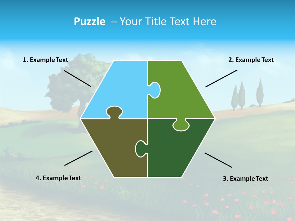 Cloud Illustration Scenic PowerPoint Template