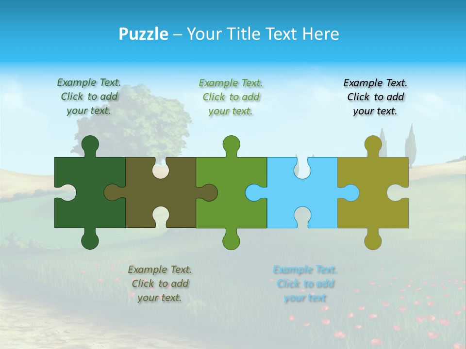 Cloud Illustration Scenic PowerPoint Template