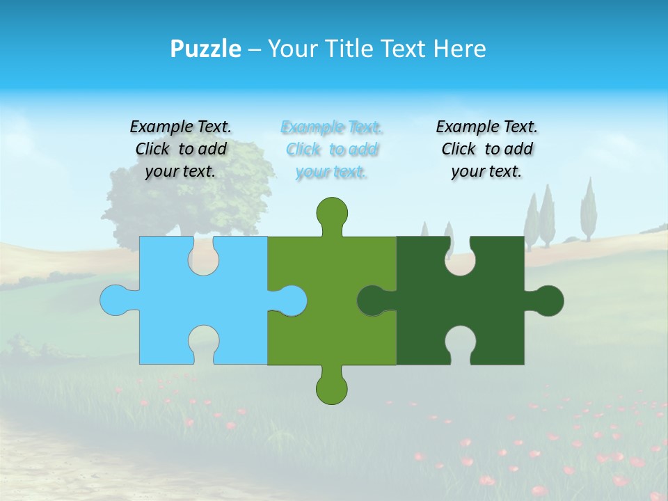 Cloud Illustration Scenic PowerPoint Template