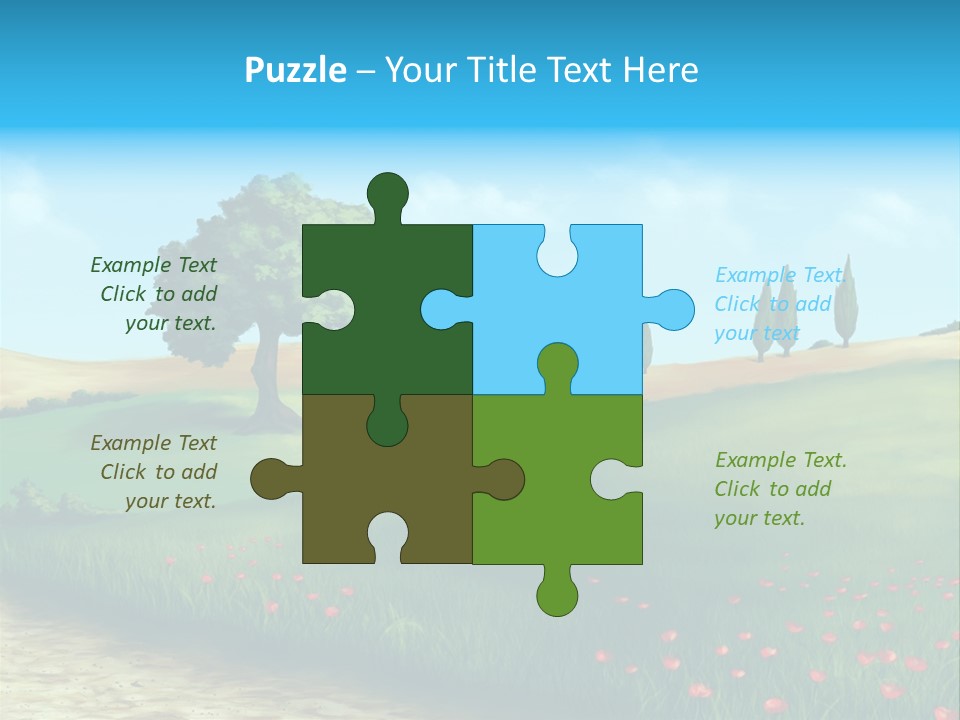 Cloud Illustration Scenic PowerPoint Template