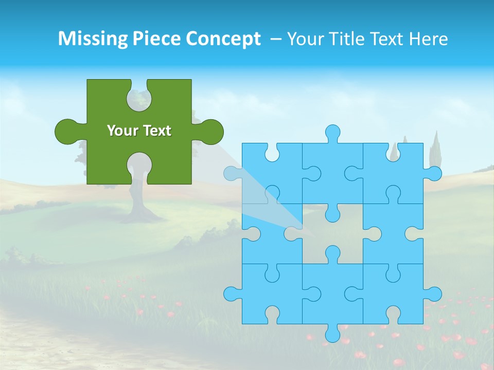 Cloud Illustration Scenic PowerPoint Template