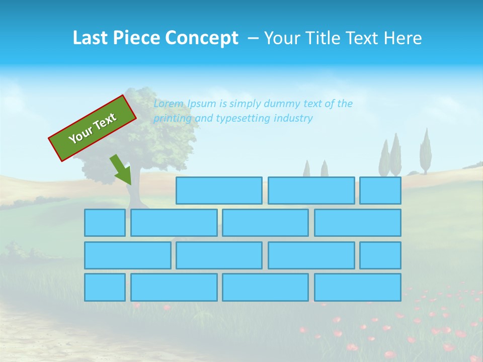 Cloud Illustration Scenic PowerPoint Template