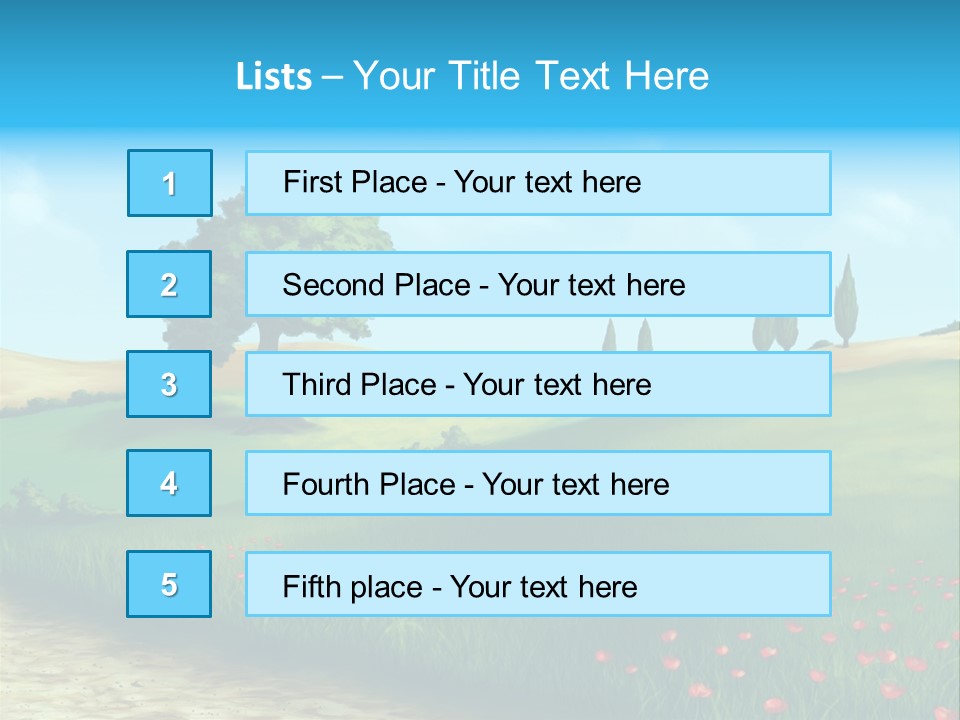Cloud Illustration Scenic PowerPoint Template