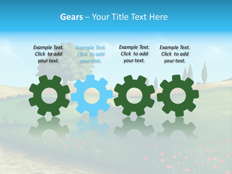 Cloud Illustration Scenic PowerPoint Template