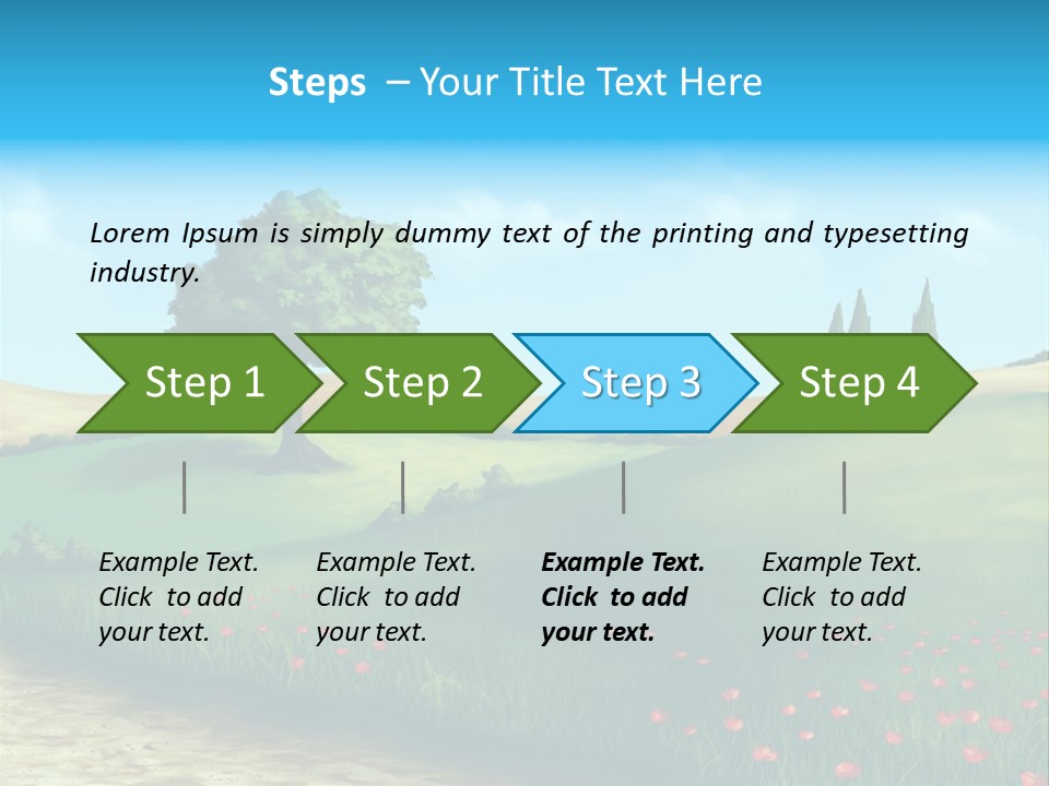 Cloud Illustration Scenic PowerPoint Template