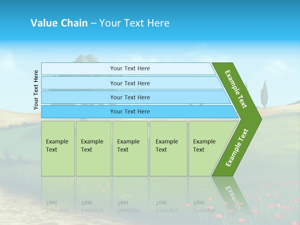 Cloud Illustration Scenic PowerPoint Template
