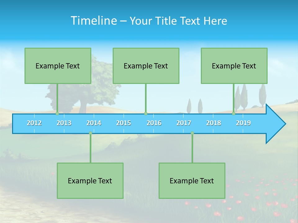 Cloud Illustration Scenic PowerPoint Template