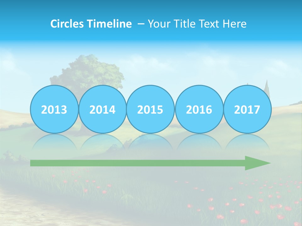 Cloud Illustration Scenic PowerPoint Template