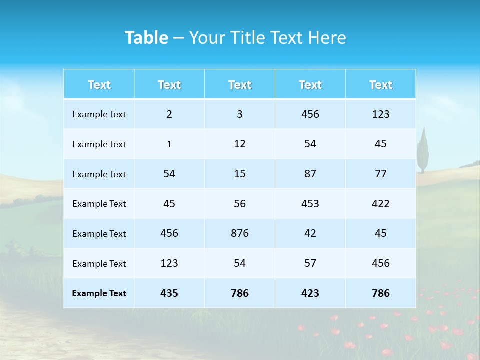 Cloud Illustration Scenic PowerPoint Template