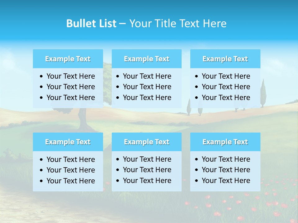Cloud Illustration Scenic PowerPoint Template