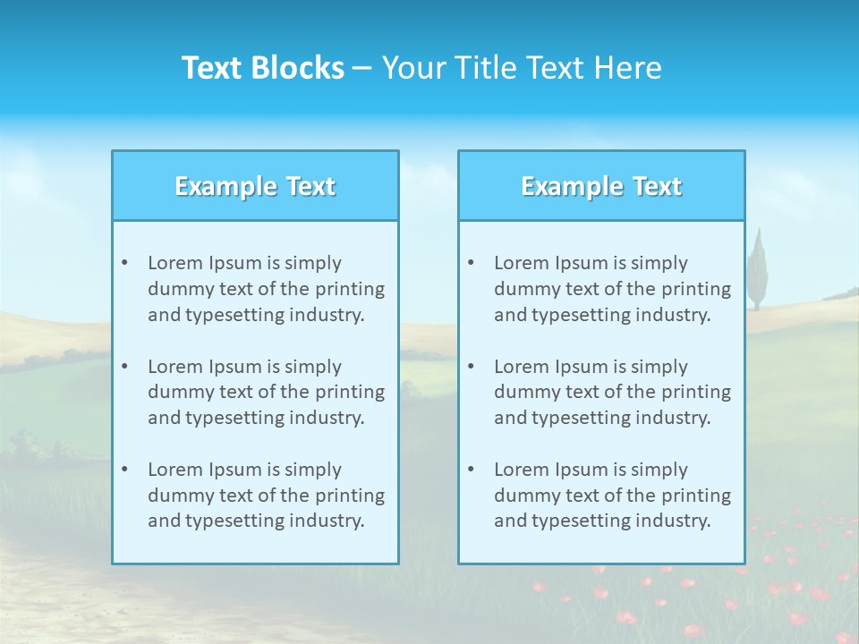Cloud Illustration Scenic PowerPoint Template
