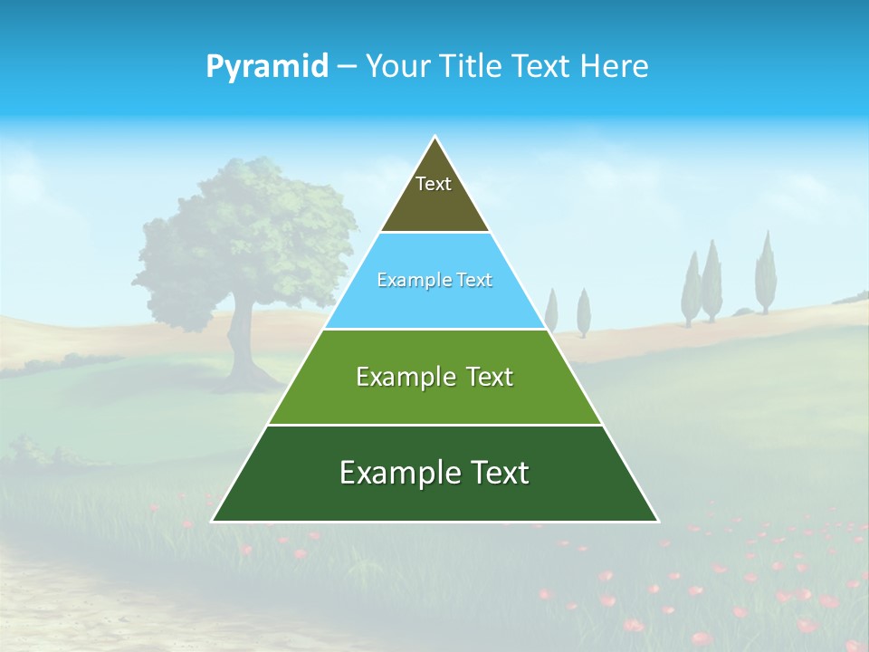 Cloud Illustration Scenic PowerPoint Template
