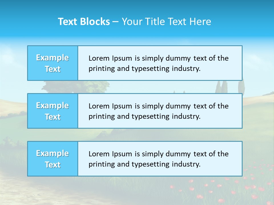 Cloud Illustration Scenic PowerPoint Template