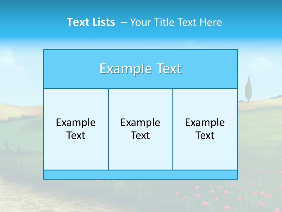 Cloud Illustration Scenic PowerPoint Template