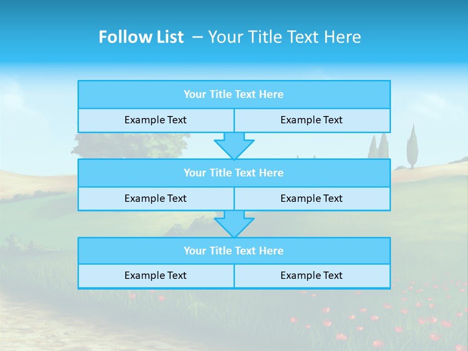 Cloud Illustration Scenic PowerPoint Template
