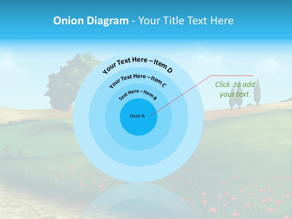 Cloud Illustration Scenic PowerPoint Template