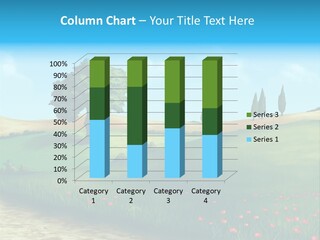 Cloud Illustration Scenic PowerPoint Template