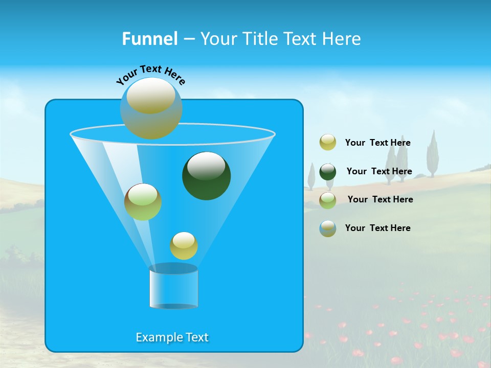 Cloud Illustration Scenic PowerPoint Template