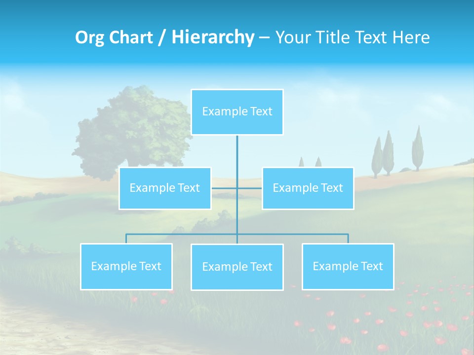 Cloud Illustration Scenic PowerPoint Template