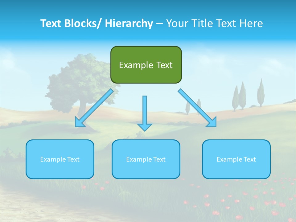 Cloud Illustration Scenic PowerPoint Template