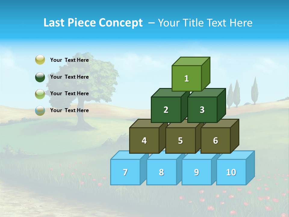 Cloud Illustration Scenic PowerPoint Template