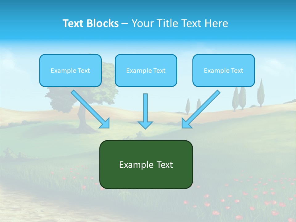 Cloud Illustration Scenic PowerPoint Template