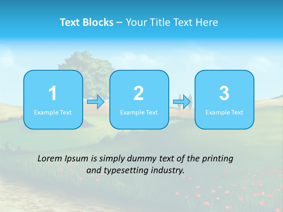 Cloud Illustration Scenic PowerPoint Template