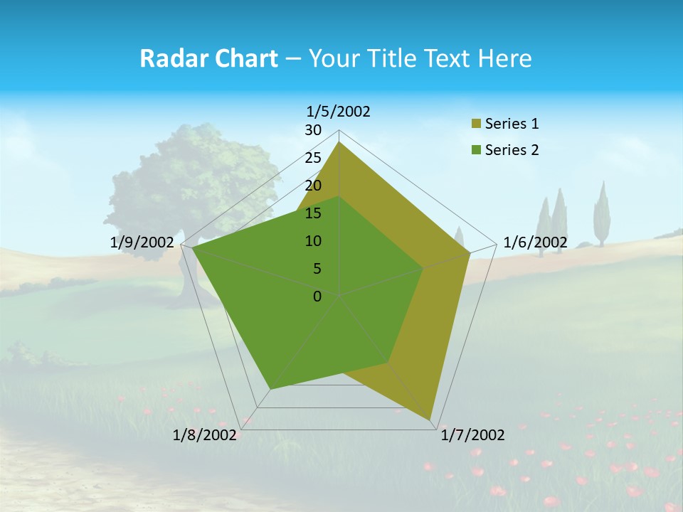Cloud Illustration Scenic PowerPoint Template