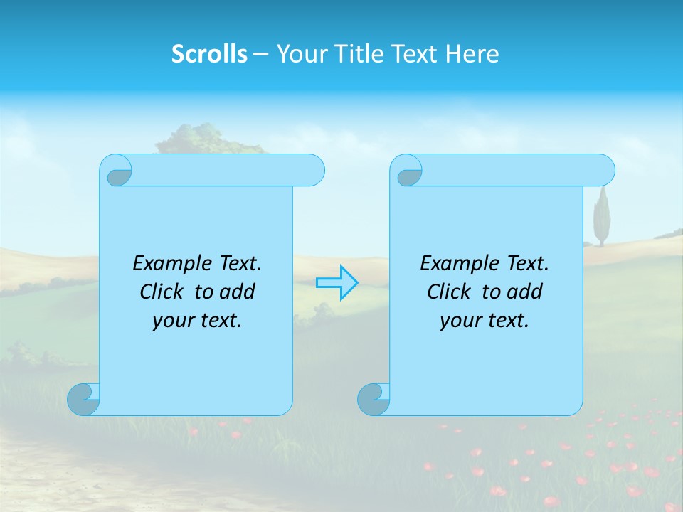 Cloud Illustration Scenic PowerPoint Template