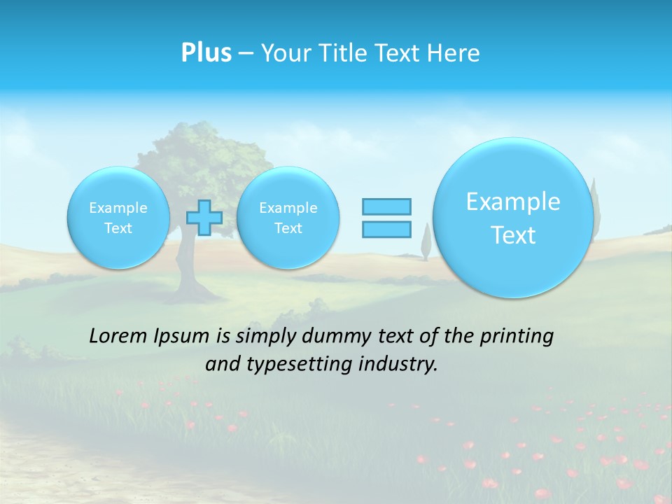Cloud Illustration Scenic PowerPoint Template