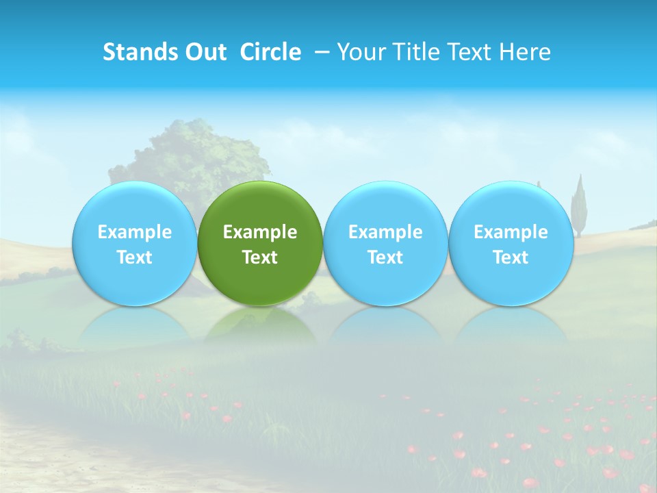 Cloud Illustration Scenic PowerPoint Template