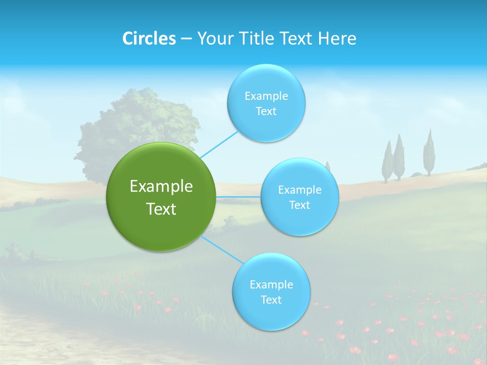 Cloud Illustration Scenic PowerPoint Template