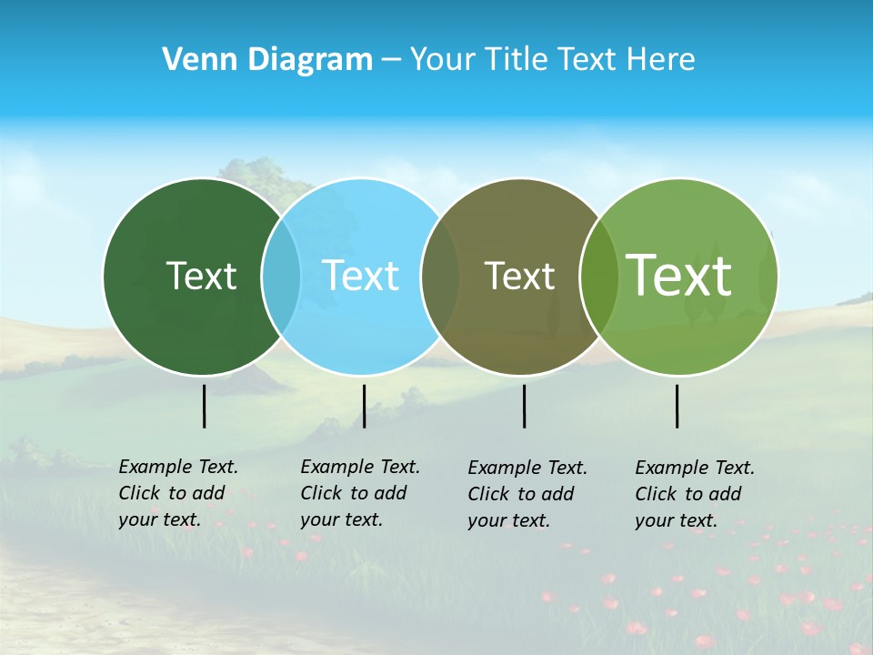 Cloud Illustration Scenic PowerPoint Template