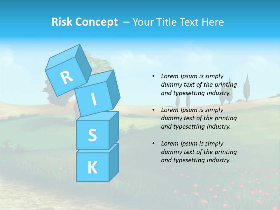 Cloud Illustration Scenic PowerPoint Template