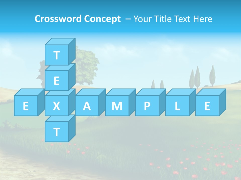 Cloud Illustration Scenic PowerPoint Template
