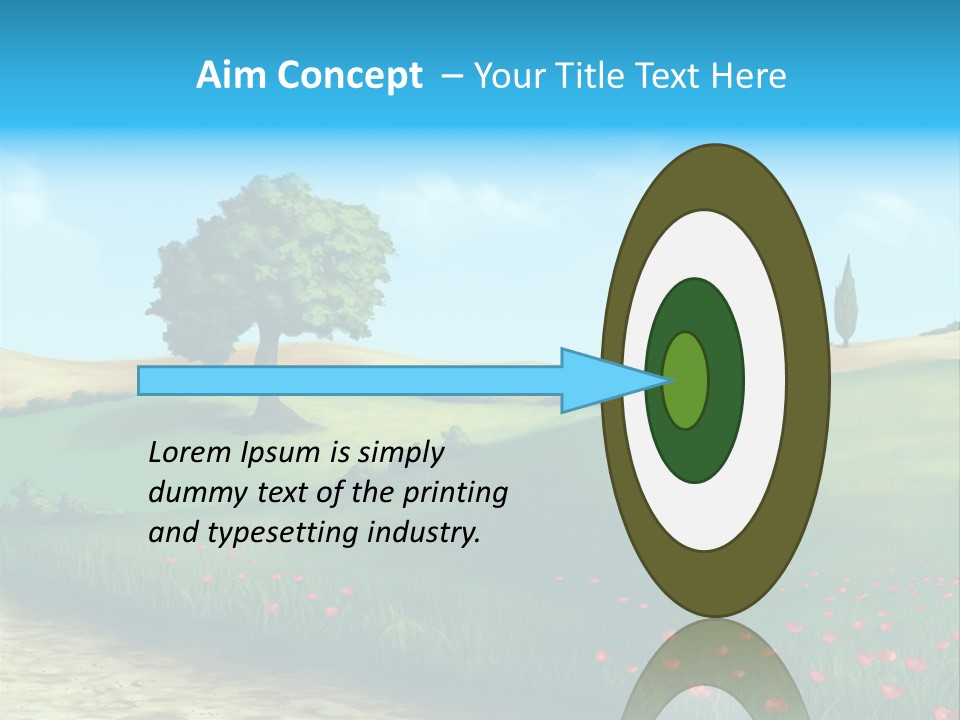 Cloud Illustration Scenic PowerPoint Template