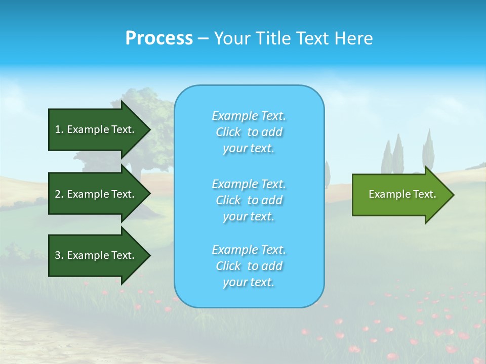 Cloud Illustration Scenic PowerPoint Template